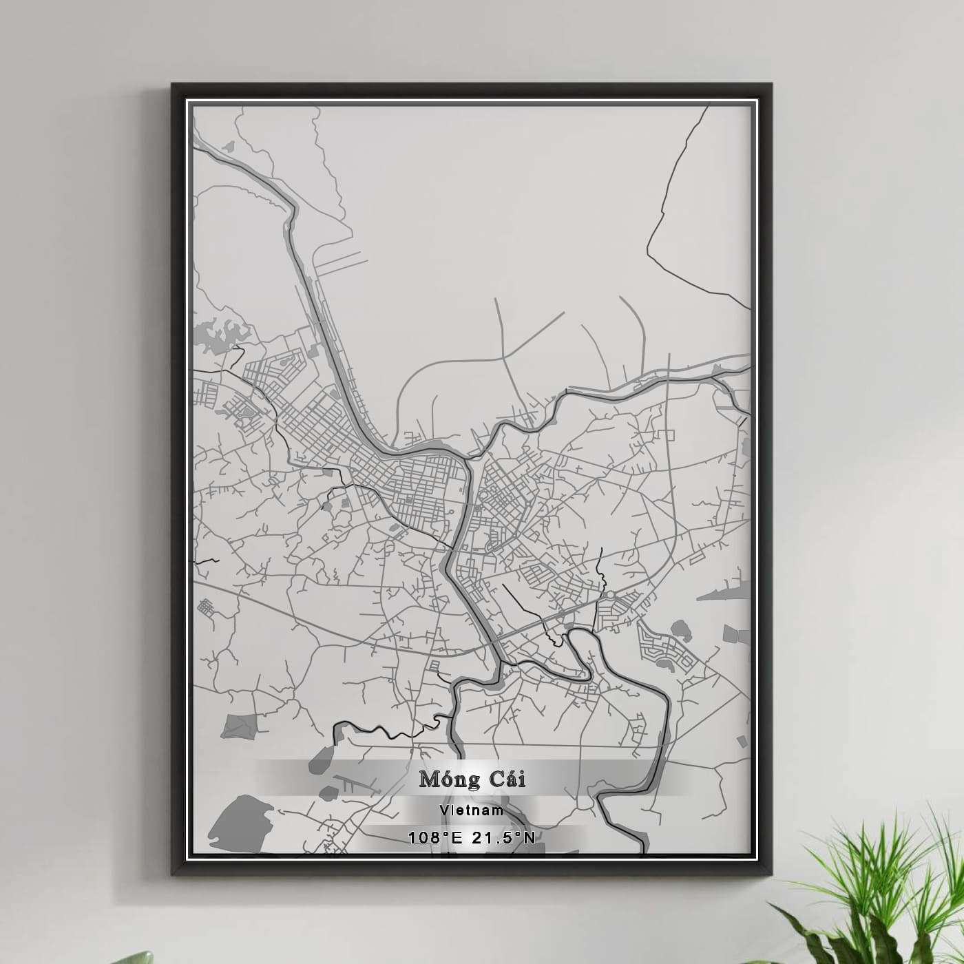 ROAD MAP OF MONG CAI, VIETNAM BY MAPBAKES