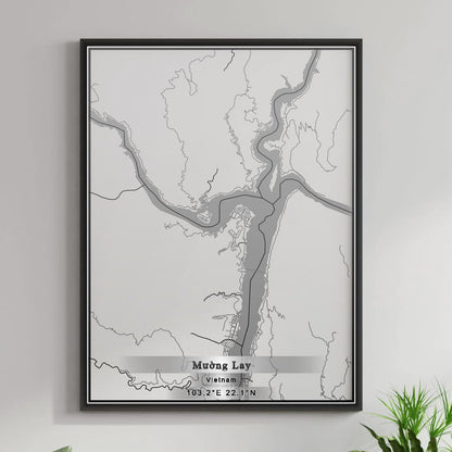 ROAD MAP OF MUONG LAY, VIETNAM BY MAPBAKES