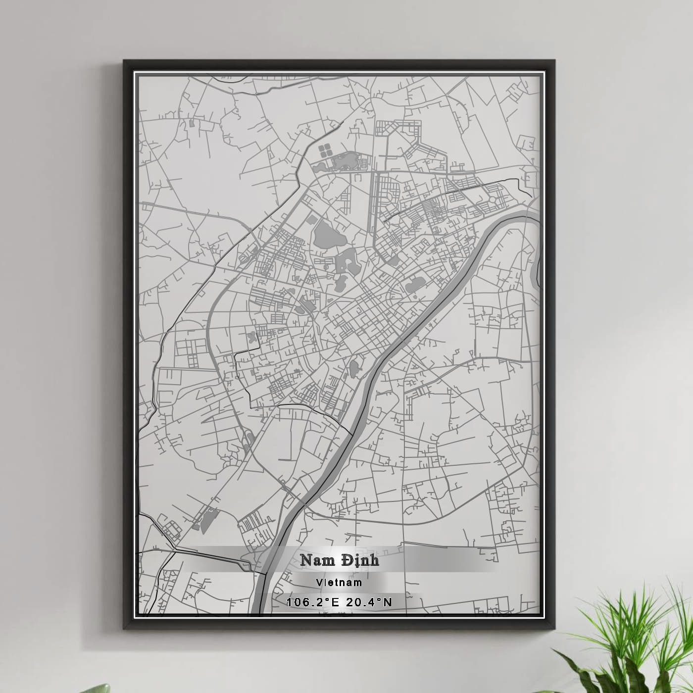 ROAD MAP OF NAM DINH, VIETNAM BY MAPBAKES