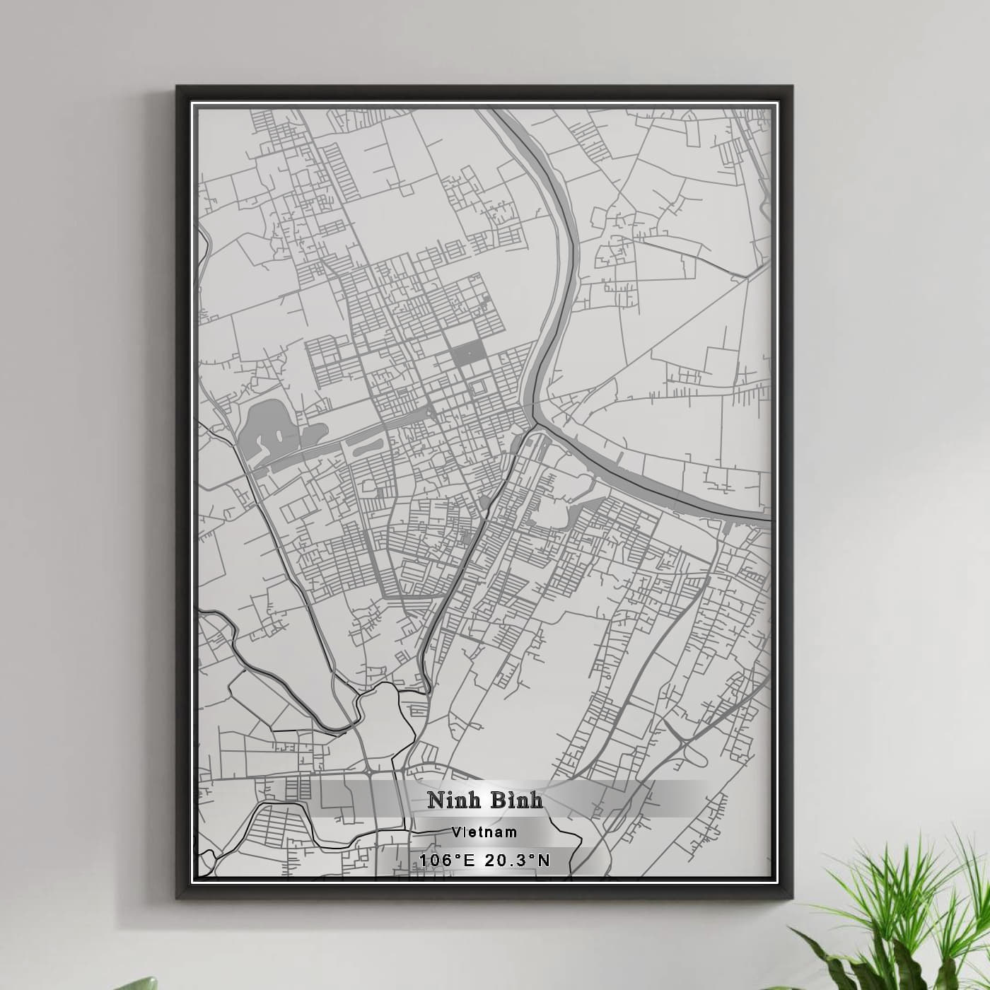 ROAD MAP OF NINH BINH, VIETNAM BY MAPBAKES