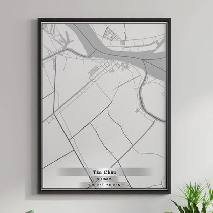 ROAD MAP OF TAN CHAU, VIETNAM BY MAPBAKES