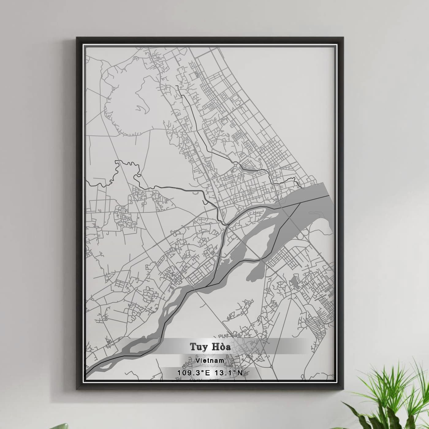 ROAD MAP OF TUY HOA, VIETNAM BY MAPBAKES