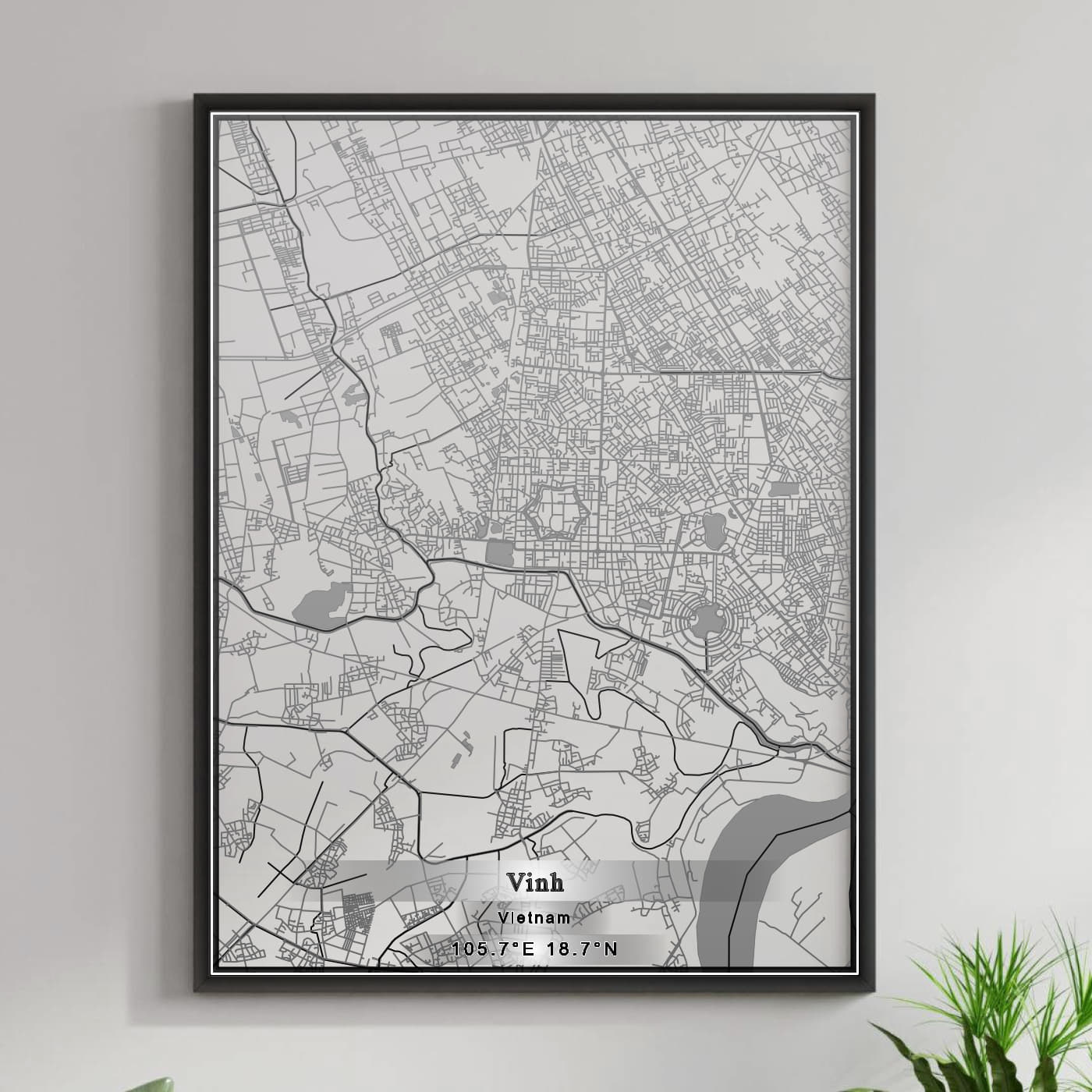 ROAD MAP OF VINH, VIETNAM BY MAPBAKES