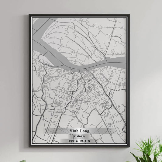 ROAD MAP OF VINH LONG, VIETNAM BY MAPBAKES