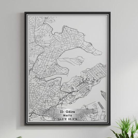 ROAD MAP OF IL GZIRA, MALTA BY MAPBAKES
