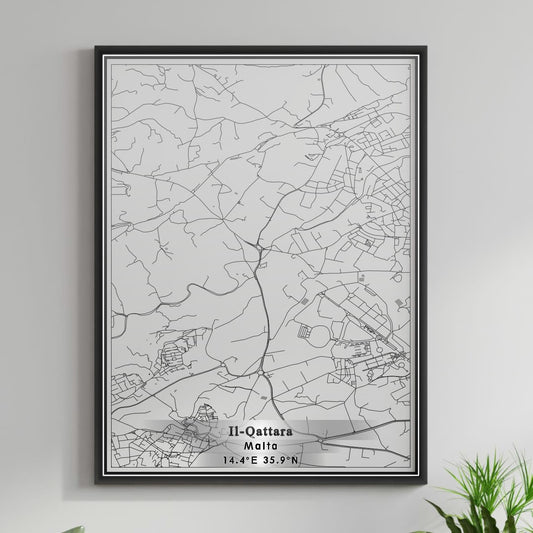 ROAD MAP OF IL QATTARA, MALTA BY MAPBAKES
