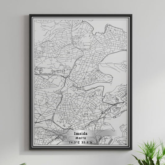 ROAD MAP OF IMSIDA, MALTA BY MAPBAKES