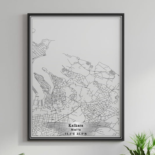 ROAD MAP OF KALKARA, MALTA BY MAPBAKES