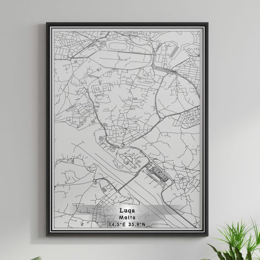 ROAD MAP OF LUQA, MALTA BY MAPBAKES