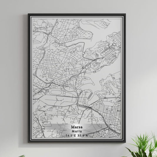 ROAD MAP OF MARSA, MALTA BY MAPBAKES