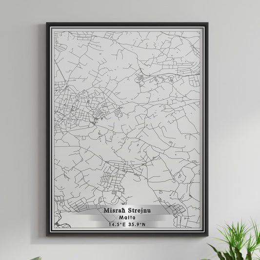 ROAD MAP OF MISRAH STREJNU, MALTA BY MAPBAKES