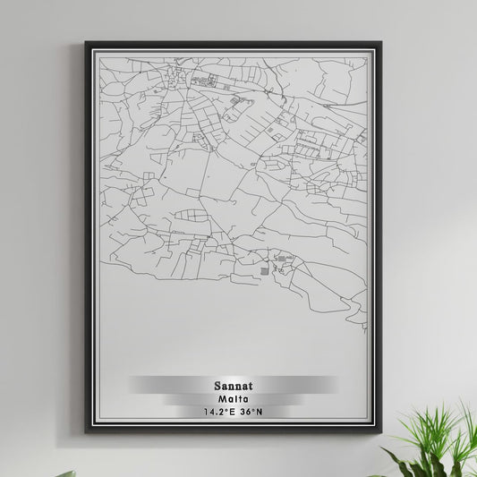 ROAD MAP OF SANNAT, MALTA BY MAPBAKES