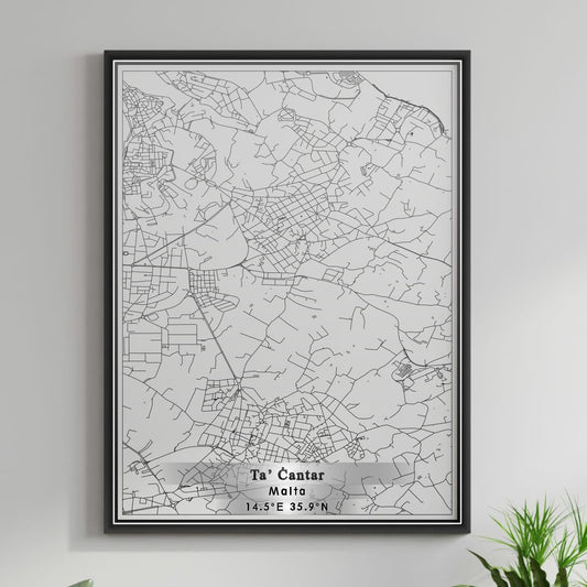 ROAD MAP OF TACIANTAR, MALTA BY MAPBAKES