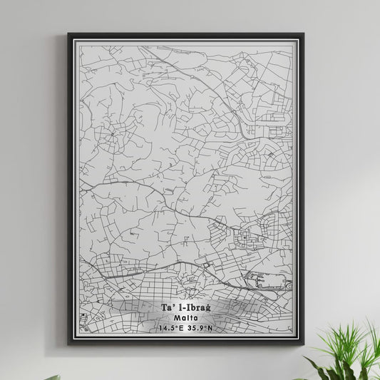 ROAD MAP OF TAL IBRAG, MALTA BY MAPBAKES