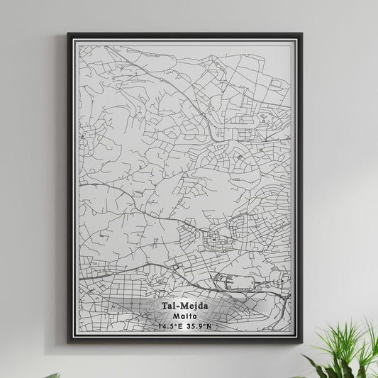 ROAD MAP OF TAL MEJDA, MALTA BY MAPBAKES
