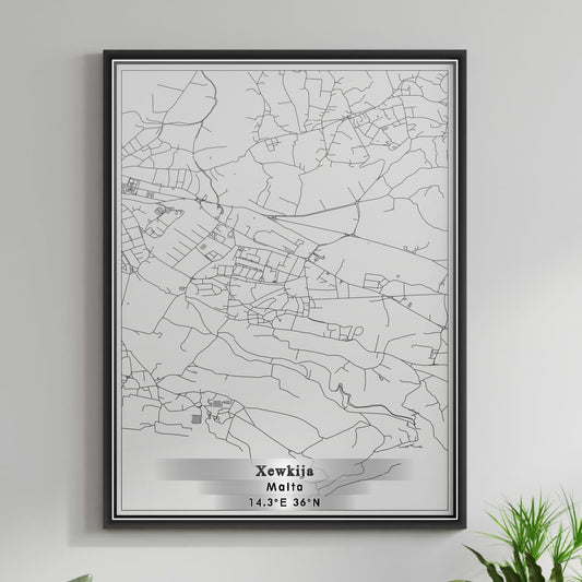 ROAD MAP OF XEWKIJA, MALTA BY MAPBAKES